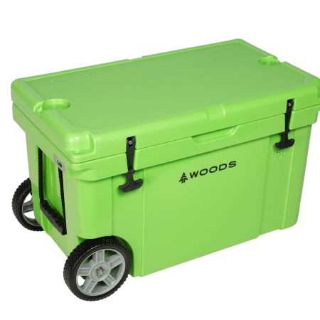 Woods ARCTIC WHEELED Roto-Moulded Cooler with Handle, 65-L, Parrot Green