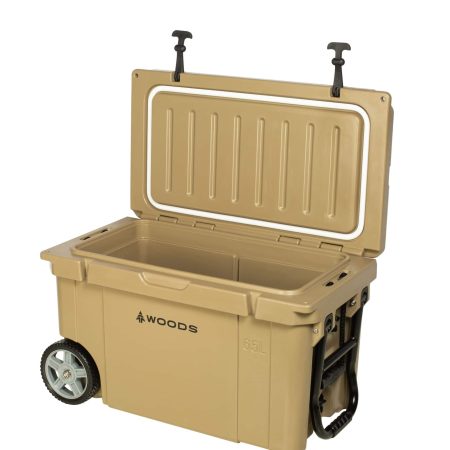 Woods ARCTIC WHEELED Roto-Moulded Cooler with Handle, 65-L, Tan