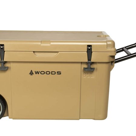 Woods ARCTIC WHEELED Roto-Moulded Cooler with Handle, 65-L, Tan