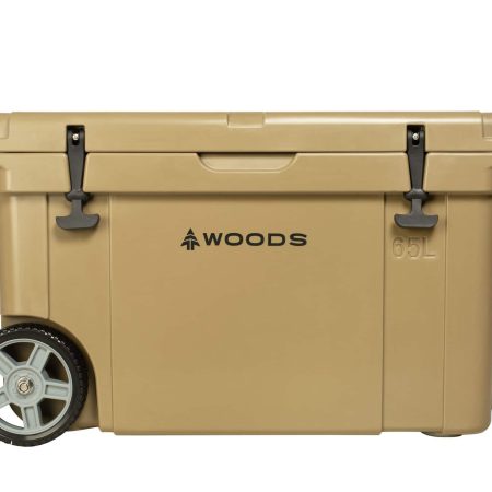 Woods ARCTIC WHEELED Roto-Moulded Cooler with Handle, 65-L, Tan