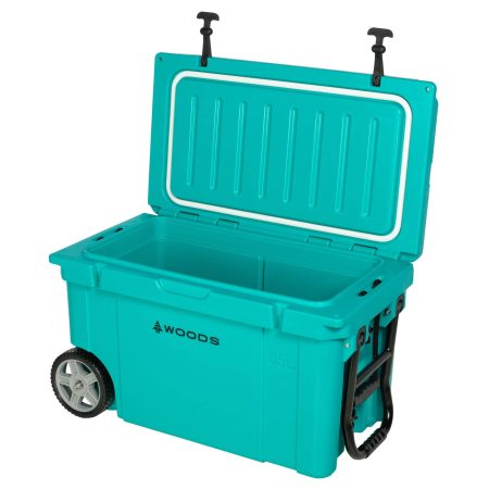 Woods ARCTIC WHEELED Roto-Moulded Cooler with Handle, 65-L, Turquoise