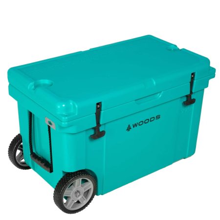 Woods ARCTIC WHEELED Roto-Moulded Cooler with Handle, 65-L, Turquoise