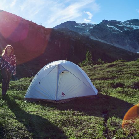 Woods Cascade 3-Season, 2-Person Camping Dome Tent w/ 2 Doors, Vestibules, Rain Fly & Carry Bag