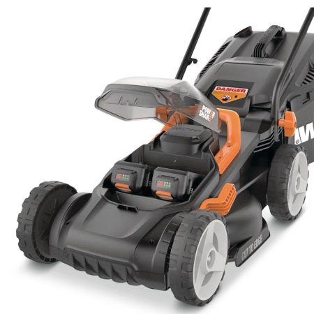 WORX WG779 40V Power Share™ Cordless Mulching Poly Lawn Mower, 14-in