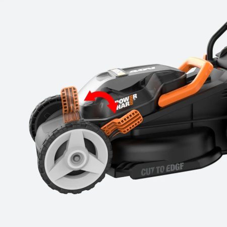 WORX WG779 40V Power Share™ Cordless Mulching Poly Lawn Mower, 14-in