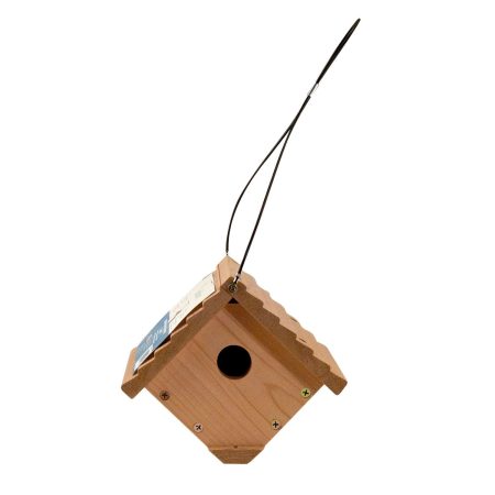 Panacea Wren Modern Wooden Bird House, 6.8 x 7.13 x 6.25-in