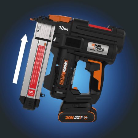 WORX NITRO WX842L 20V 18-Gauge Cordless Brad Nailer with Tool-Free Jam Release