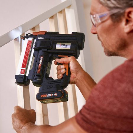 WORX NITRO WX842L 20V 18-Gauge Cordless Brad Nailer with Tool-Free Jam Release