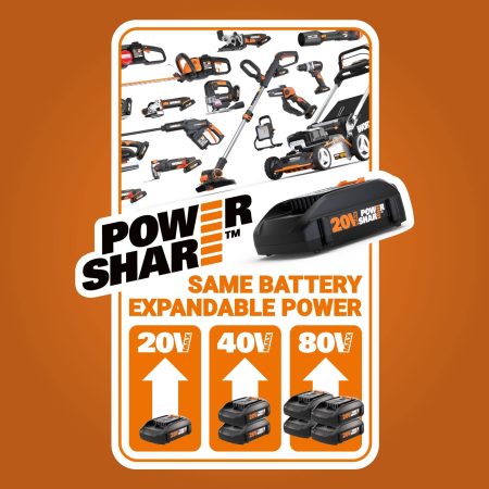 WORX NITRO WX842L 20V 18-Gauge Cordless Brad Nailer with Tool-Free Jam Release