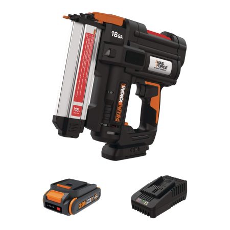 WORX NITRO WX842L 20V 18-Gauge Cordless Brad Nailer with Tool-Free Jam Release