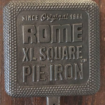 Rome Original Cast Iron Square Pie Iron with Wood Handle, XL, 28-in