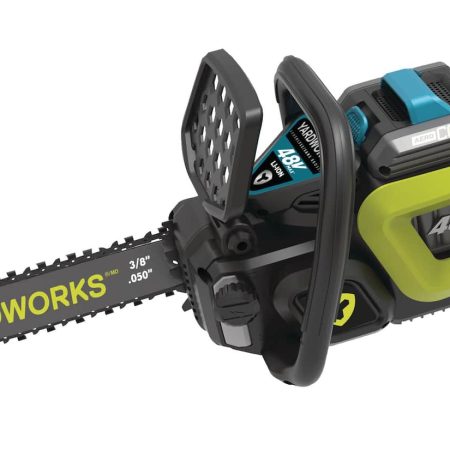 Yardworks 48 V Max Lithium-ion Brushless Chainsaw, 5 Ah Battery Included , 16-in