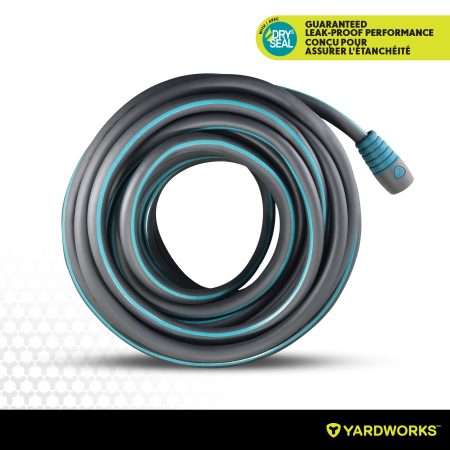 Yardworks Dry Seal Heavy-Duty PVC Hose with Grips, 100-ft