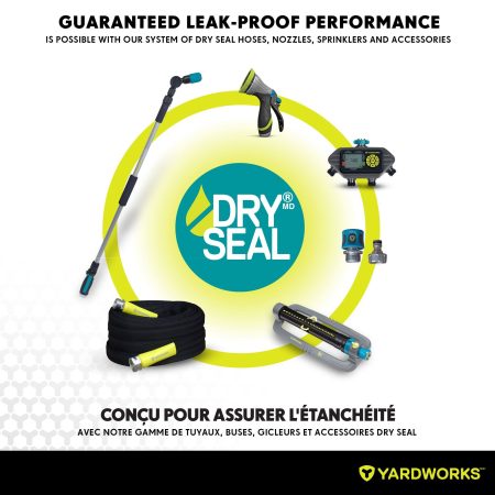 Yardworks Dry Seal Heavy-Duty PVC Hose with Grips, 100-ft