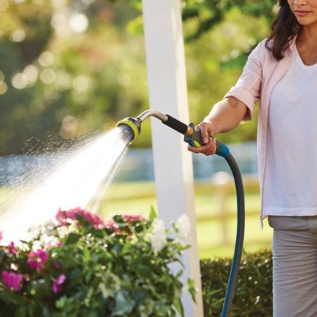 Yardworks Dry Seal Adjustable 9-Pattern Garden Watering Wand/Hose Nozzle, 55-in