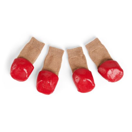 Petco Non-Skid Rubber-Dip Sock for Dogs, Red