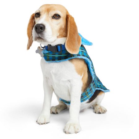 Petco Reversible Cozy Puffer Dog Jacket, Blue