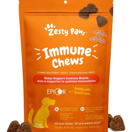 Zesty Paws Immune Chews™ Peanut Butter Soft Chew Dog Supplements, 60-pk