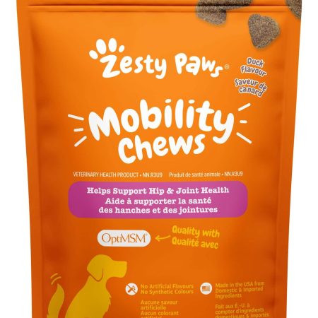 Zesty Paws® Hip and Joint Mobility Chews™ Duck Flavour Soft Chew Dog Supplement, 60-pk