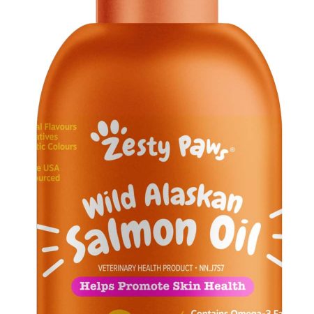 Zesty Paws Premium Wild Caught Alaskan Salmon Fish Oil for Dogs & Cats, 236-mL