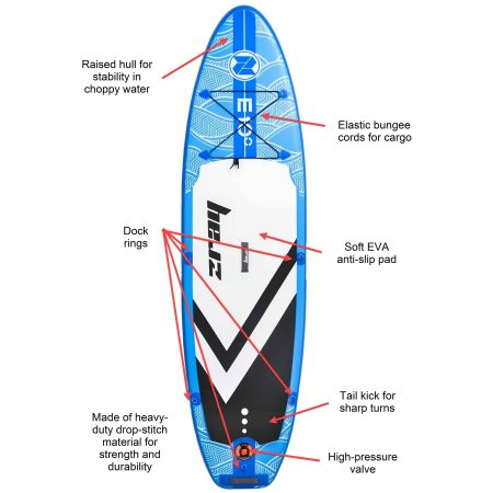 Zray E10 Inflatable Stand Up Paddle Board, 9-ft 9-in