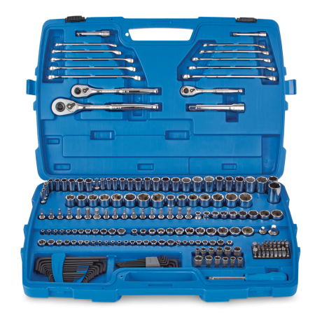 Mastercraft Socket Set, 233-pc, SAE / Metric, Nickel-Chrome Plating