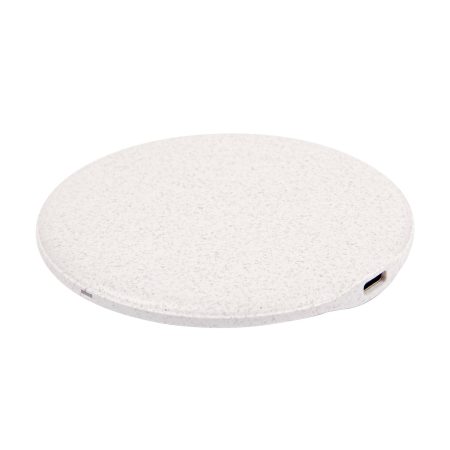 Bluehive 15W Wheat Straw Wireless Charging Pad, White