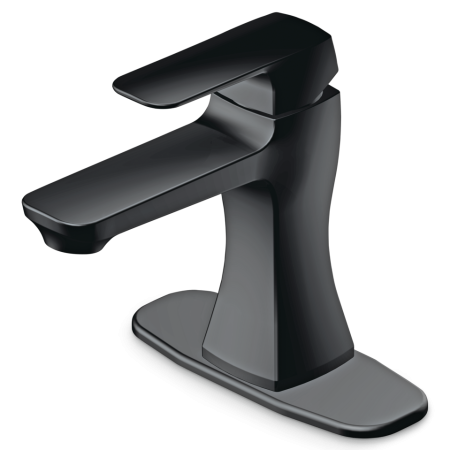 Danze Aztek Single Handle 4-in Centerset Bathroom Sink Faucet with Pop-up Drain, Matte Black