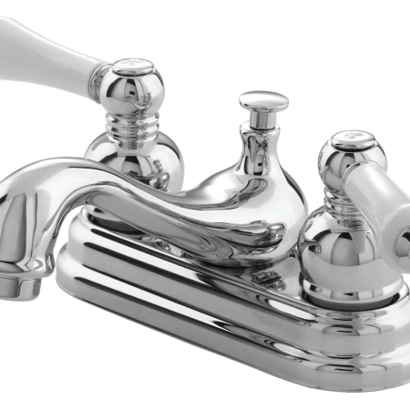 Danze Sheridan Double Handle 4-in Centerset Bathroom Sink Faucet with Pop-Up Drain, Chrome