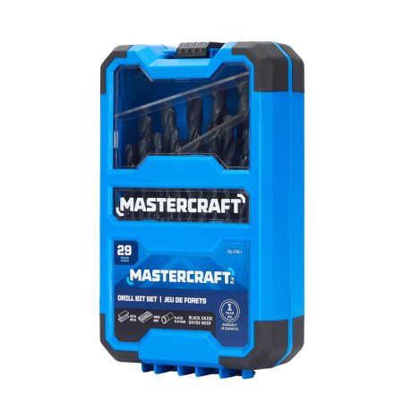 Mastercraft HSS Drill Bit Set for Wood, Metal, Plastic, 29-pc