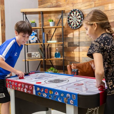 NHL Rush Hover Air Hockey Game Table w/ Electronic Scoreboard, Pucks & Pushers, 48-in