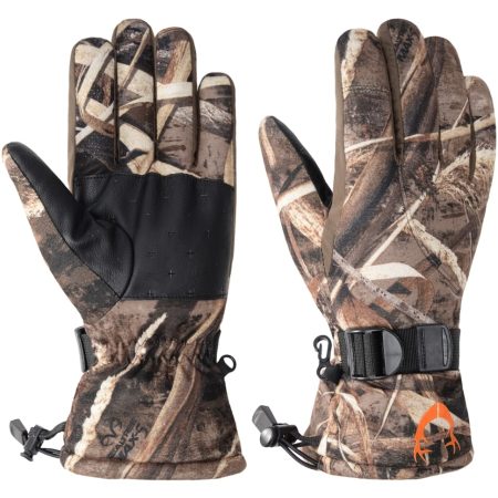 Huntshield Men's Weatherby Insulated Waterfowl Hunting Gloves with Non-Slip Grip, Camo