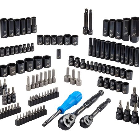 Mastercraft Socket Set, 122-pc, SAE / Metric, CRV, Black Steel Finish