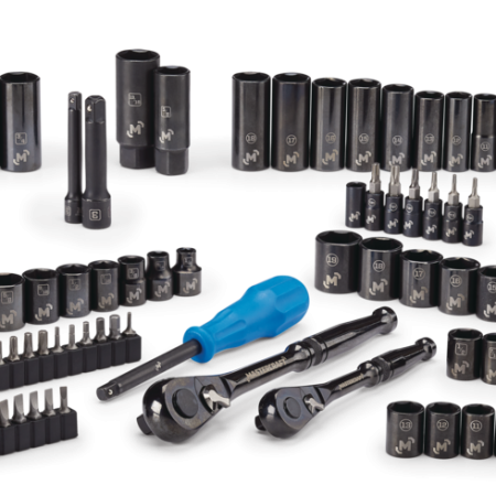 Mastercraft Socket Set, 122-pc, SAE / Metric, CRV, Black Steel Finish