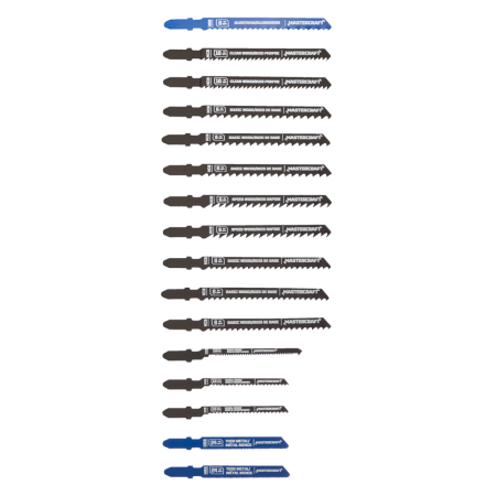 Mastercraft Assorted Carbon Steel Jigsaw Blade Set for Wood, 16-pc