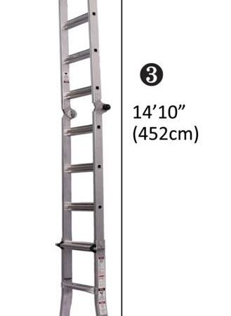 Mastercraft CSA Grade 1 Aluminum Multi-Task Ladder, 17-ft, 250-lb