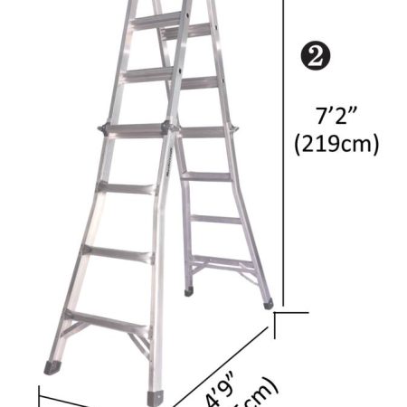 Mastercraft CSA Grade 1 Aluminum Multi-Task Ladder, 17-ft, 250-lb