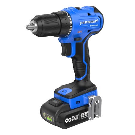 Mastercraft 20V Brushless Drill/Driver Kit with 2.0 Ah Battery & Charger