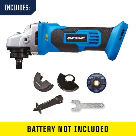 Mastercraft 20V Max Lithium-Ion Cordless Angle Grinder with Auxiliary Handle, 4-1/2-in, Tool Only, PWR POD Compatible