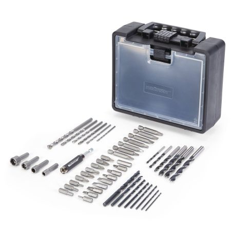 Mastercraft 6A Corded Variable Speed Hammer Drill & 50-pc Screwdriver & Drill Bit Set, 1/2-in