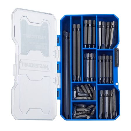 Mastercraft Carbide Assorted Screwdriver Bit Set for Metal, Plastic, Masonry, 75-pc