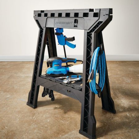 Mastercraft Clamping Plastic Sawhorse w/ Clamp, 27x15-in