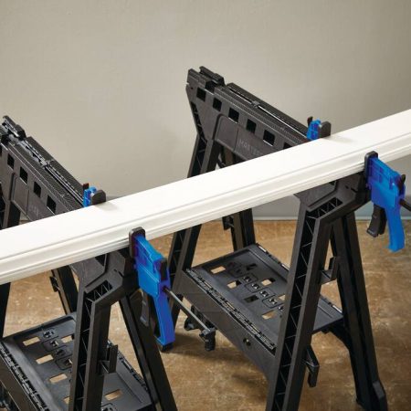 Mastercraft Clamping Plastic Sawhorse w/ Clamp, 27x15-in