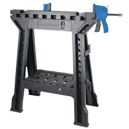 Mastercraft Clamping Plastic Sawhorse w/ Clamp, 27x15-in