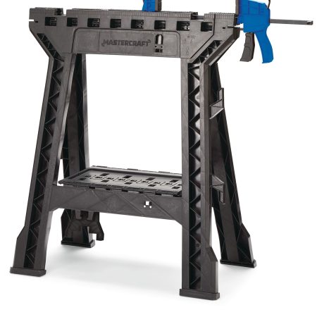 Mastercraft Clamping Plastic Sawhorse w/ Clamp, 27x15-in