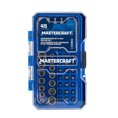 Mastercraft Screwdriver Bit and Nut Driver Set, 45-pc