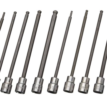 MAXIMUM 3/8-in Drive Long Arm Ball End Hex Bit Socket Set, 12-pc