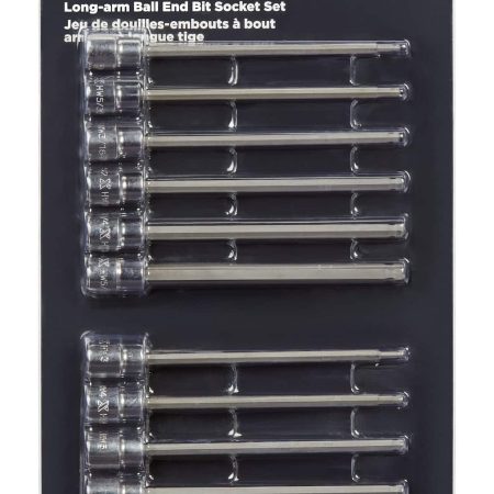 MAXIMUM 3/8-in Drive Long Arm Ball End Hex Bit Socket Set, 12-pc