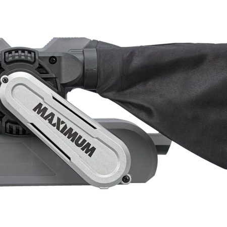 MAXIMUM 8A Lightweight Corded 6-Speed Belt Sander with Dust Bag, 3 x 21-in