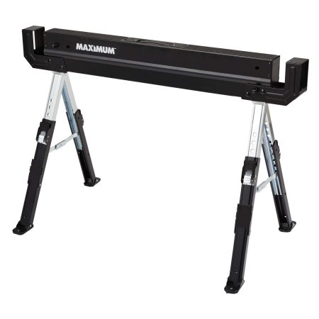 MAXIMUM Professional Grade Steel Adjustable Height Sawhorse, 1300-lb Capacity, 43L x 24-32H-in